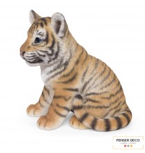 Bébé tigre, Résine, H.24 cm