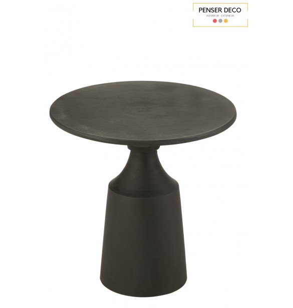 Table gigogne ronde noir