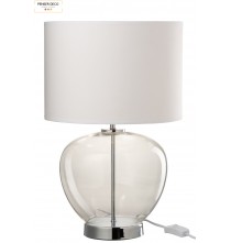 Lampe Transparente Lua, Verre/Blanc, H.31 cm