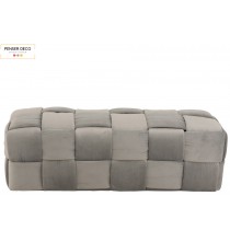 Pouf rectangulaire gris