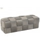 Pouf rectangulaire gris