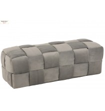 Pouf rectangulaire gris