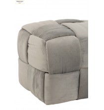 Pouf rectangulaire gris