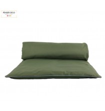 Matelas pour bain de soleil Juan Les Pins, Vert Olive, Sud Etoffe, Penser Deco