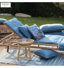 Matelas pour bain de soleil Juan Les Pins, Bleu, Sud Etoffe, Penser Deco