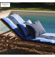 Matelas de plage Oleron / Bain de soleil rayure bleu, Sud Etoffe, Penser Deco